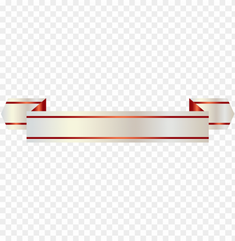 White And Red Ribbon Banner Isolated Design Element In Transparent PNG