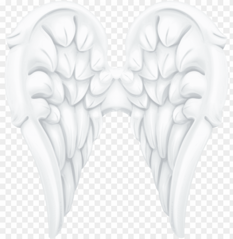 white angel wings clip art image - wing clip art for angel Isolated Artwork in Transparent PNG