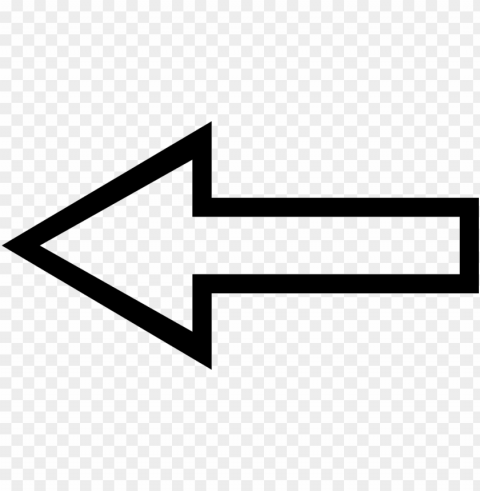 white arrow black outline PNG images with no background free download