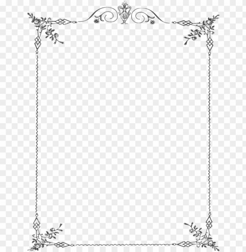 white border frame clipart - page border black and white PNG images for websites