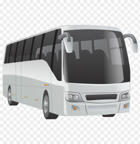 white cartoon illustration bus PNG design
