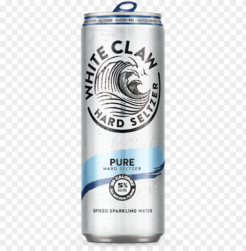 white claw pure can - beer bottle Isolated Item on Transparent PNG Format