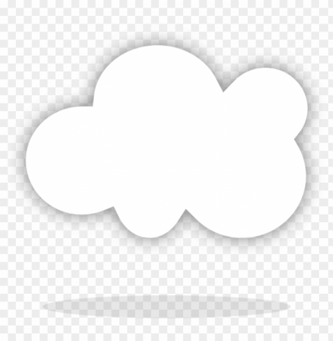 white cloud symbol Clear Background PNG Isolated Design Element