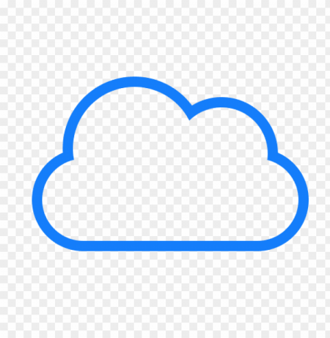 White Cloud Symbol PNG Image With Isolated Element