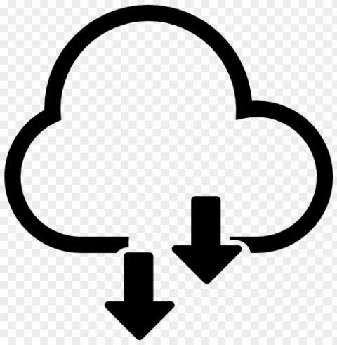 white cloud symbol PNG Image with Isolated Graphic