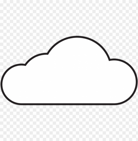 white cloud symbol PNG Image with Transparent Background Isolation