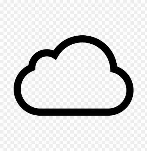 white cloud symbol PNG Image with Transparent Isolated Design