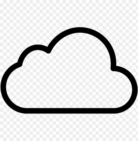 White Cloud Symbol PNG Image With Transparent Isolated Graphic