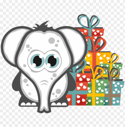 white elephant gift exchange PNG Graphic Isolated on Clear Background