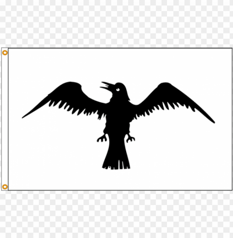 white flag with black bird Clear Background Isolated PNG Object PNG transparent with Clear Background ID 41bf5d74