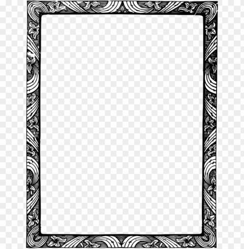 White Flower Frame Hd - Clip Art Border Vintage Transparent Background Isolated PNG Illustration