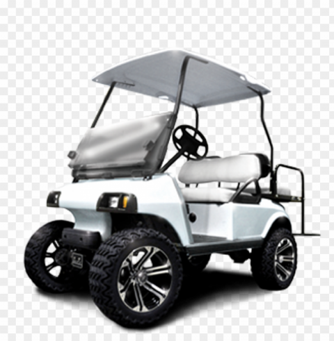 white golf buggies cart car vehicle corner view No-background PNGs