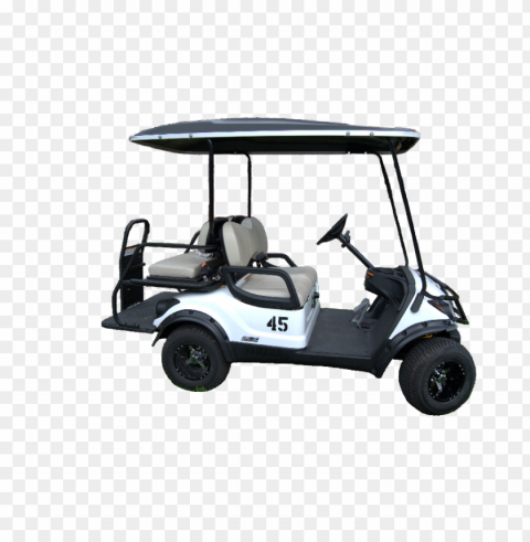 white golf buggy cart motor vehicle PNG artwork with transparency