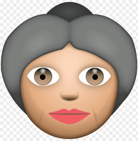 white grandma emoji - emoji grandma and grandpa Transparent Background Isolation in HighQuality PNG