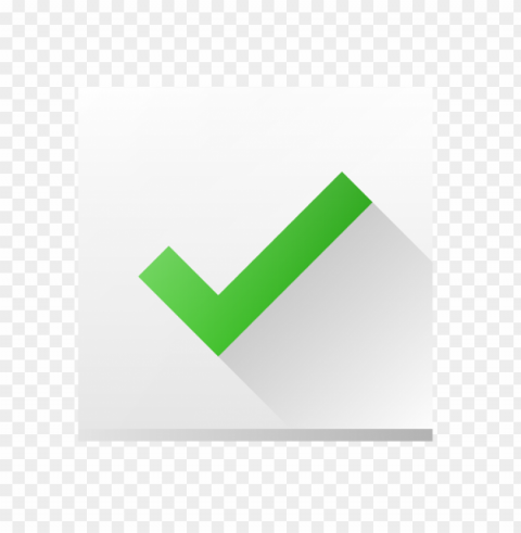 white & green check mark square icon Isolated Subject with Clear Transparent PNG