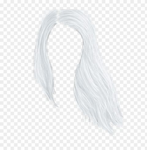 white hair Transparent Cutout PNG Graphic Isolation PNG transparent with Clear Background ID 47c24d64