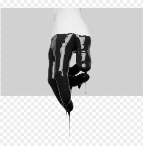 white on white hand dripping in black paint for upton - black paint on hand PNG transparent elements compilation