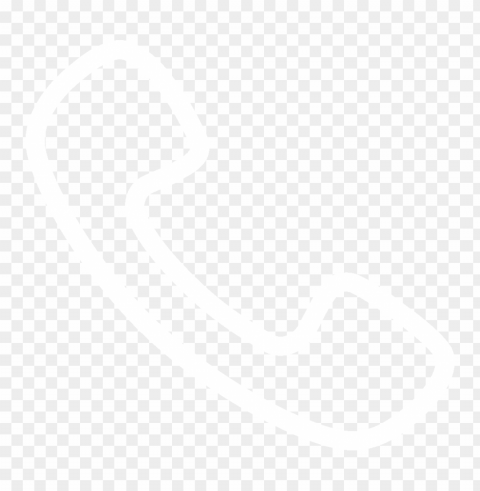 white outline phone telephone icon free PNG clipart with transparency