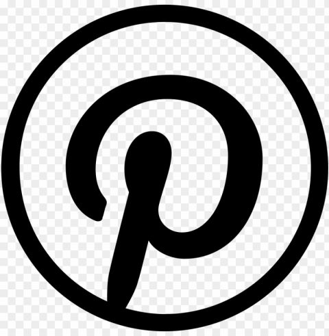 white pinterest logo - icon pinterest PNG with no registration needed