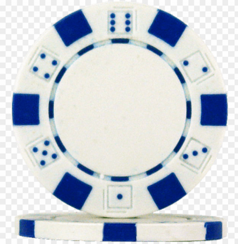 White Poker Chip - White And Blue Poker Chi Isolated Item On Clear Transparent PNG