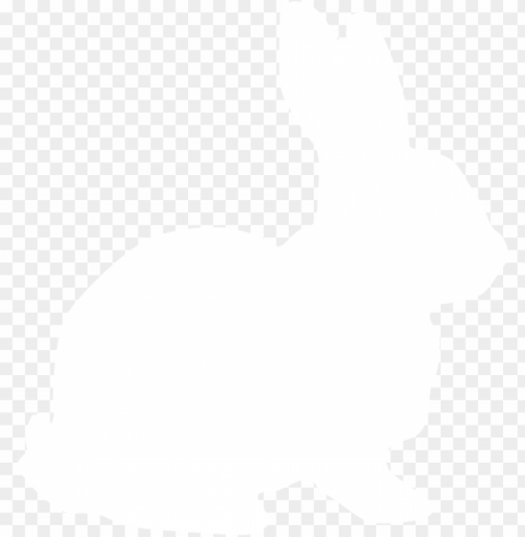 white rabbit clip - bunny icon white Transparent Background PNG Isolated Art