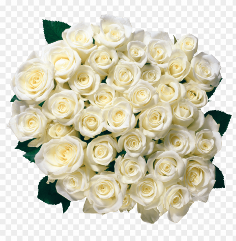 White Rose Bouquet Isolated Character In Clear Background PNG