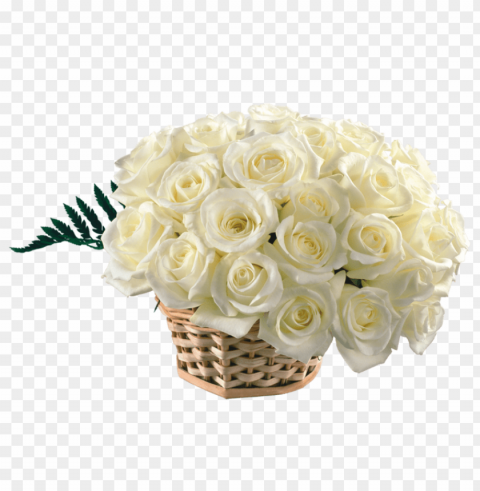 white roses in baskets - 8 march women's day yellow rose bunch PNG cutout
