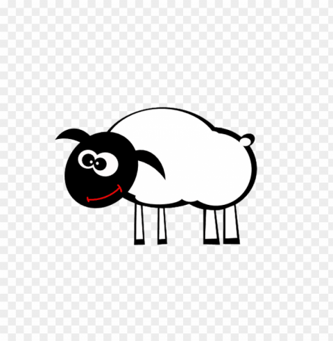 white sheep Transparent PNG Isolated Element