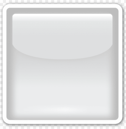 white square button - white square button Transparent Cutout PNG Isolated Element