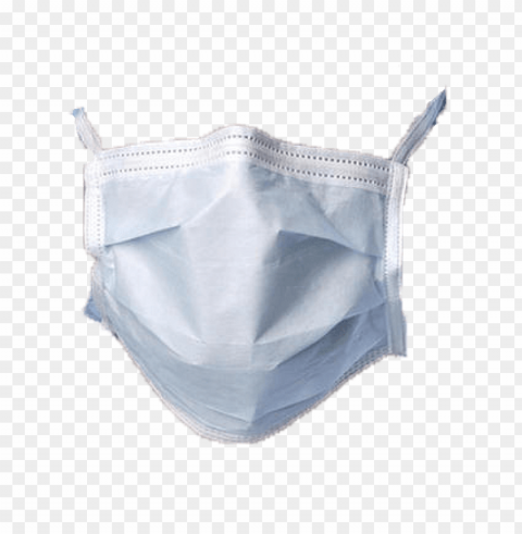 white surgical face mask front view PNG with Transparency and Isolation