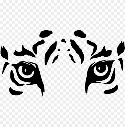 white tiger eyes painting PNG graphics with clear alpha channel broad selection