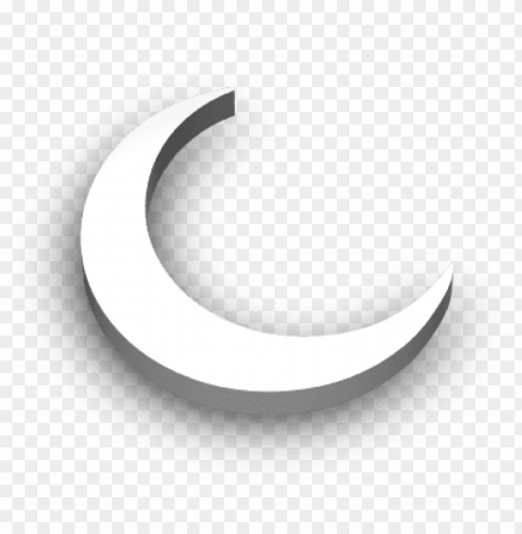 white crescent - 3d crescent moo Isolated Artwork in Transparent PNG Format