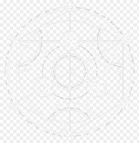 white transmutation circle - fullmetal alchemist magic circle PNG Image with Transparent Background Isolation
