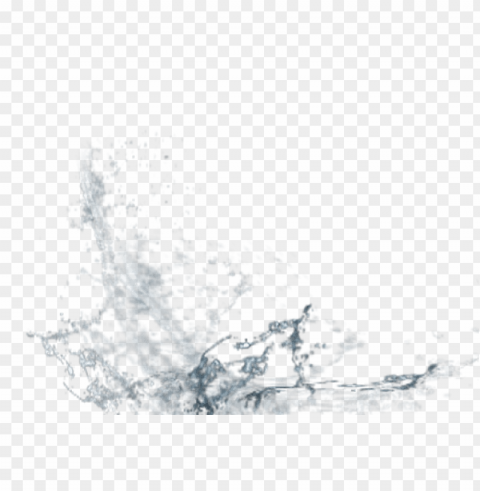 white water splash PNG clipart with transparent background