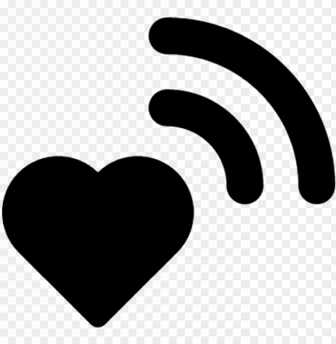 wifi signal on heart vector - heart wifi ico Isolated Element on HighQuality PNG