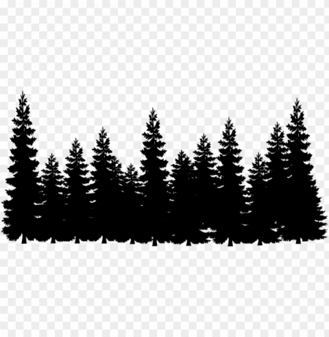wiggins family cabin - pine trees silhouette PNG transparent design diverse assortment