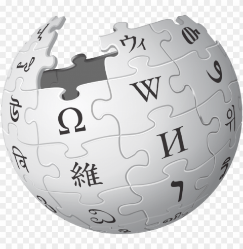 wikipedia logo PNG Image with Isolated Subject