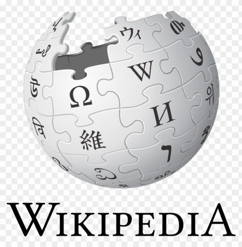 wikipedia logo Transparent Background Isolated PNG Design