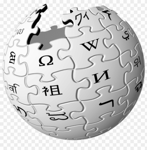 wikipedia logo PNG with Clear Isolation on Transparent Background