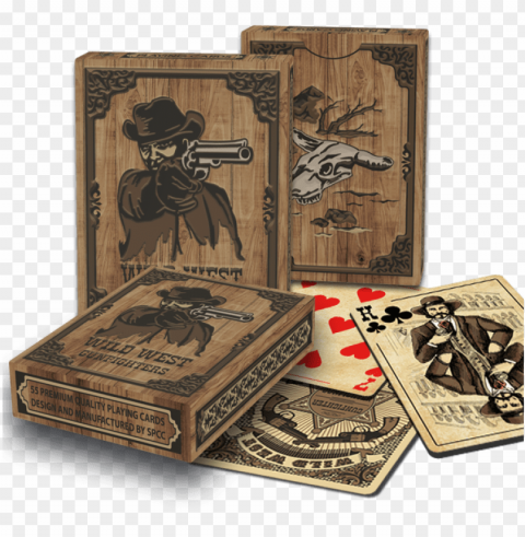 wild west bicycle cards PNG files with clear backdrop assortment