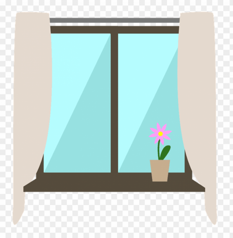 window Transparent Background PNG Isolated Element