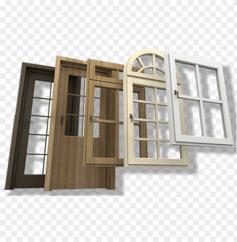 windows & doors - wooden door and window PNG for digital design