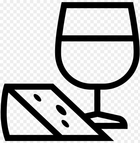 wine and cheese icon Clear Background Isolated PNG Illustration