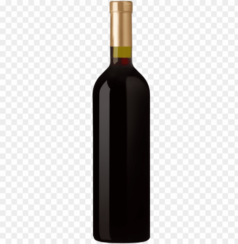 wine bottle no brand PNG Isolated Design Element with Clarity