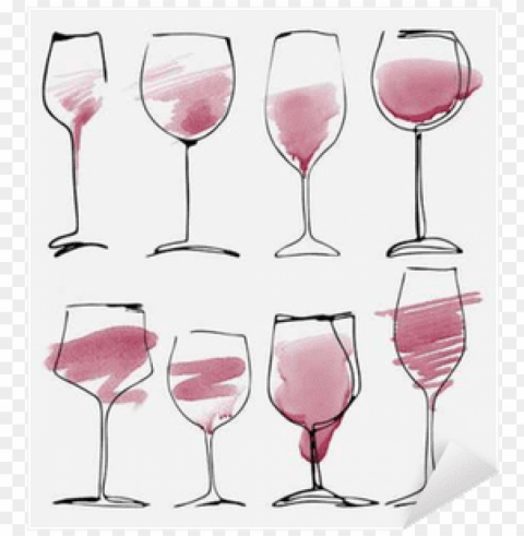 wine glass set - watercolor wine High-resolution PNG images with transparent background