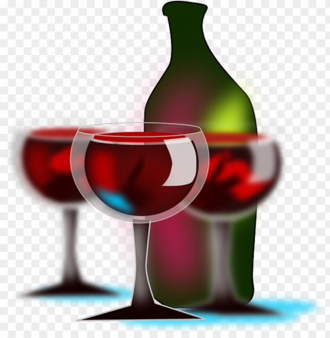 wine glasses wine bottle drink party red wine - botella de vino transparente PNG images for advertising