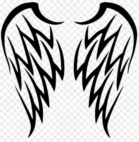 wing tattoo simple Transparent Background Isolated PNG Design