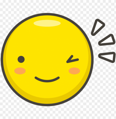 winking face emoji - wink ico Transparent PNG Isolated Object Design