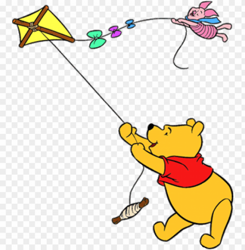 winnie the pooh and friends9 - winnie the pooh kite Transparent Background PNG Object Isolation
