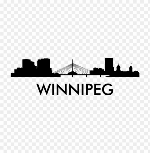 winnipeg skyline decal - black and white winnipeg skyline Transparent art PNG